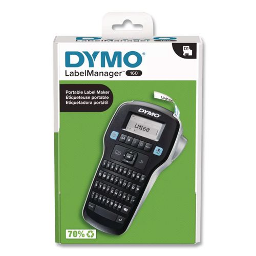 Image of DYMO® 2175086 Labelmanager 160p Label Maker, 2 Lines, 7.9 X 4.65 X 1.9