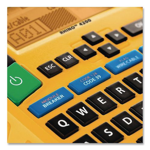 Image of DYMO® 2175088 Rhino 4200 Basic Industrial Handheld Label Maker, 1 Line, 4.06 X 8.46 X 2.24