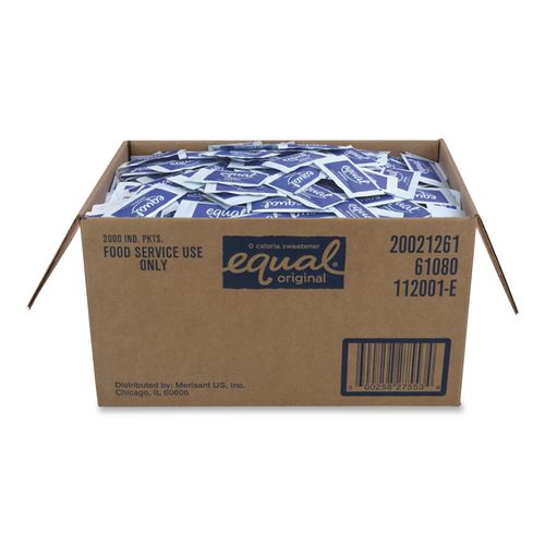 Image of Equal® 20021261 Zero Calorie Sweetener, 0.04 oz Packet, 2,000/Carton