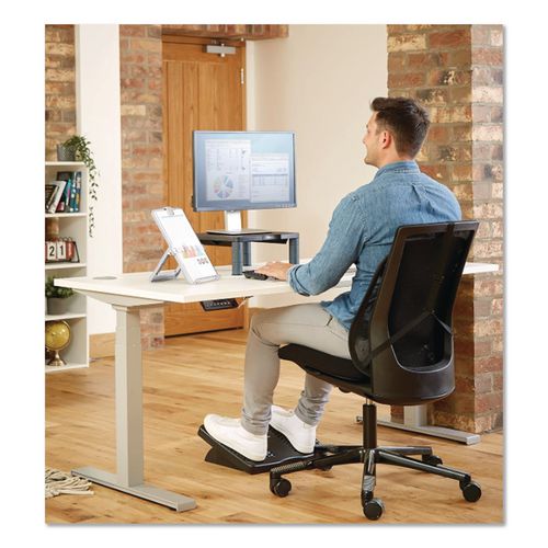 Image of Fellowes® 21103 Non-Magnetic Desktop Copyholder, Holds Up to 125 Letter Size Sheets, Plastic, Platinum