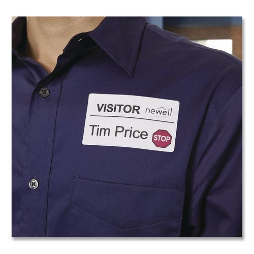 Image of DYMO® 30911 Visitor Management Time-Expiring Name Badges, Adhesive, 2.25" x 4", 250 Labels/Box