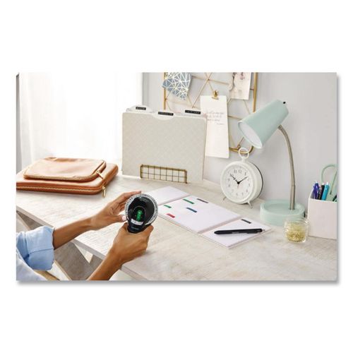 Image of DYMO® 520106 Self-Adhesive Glossy Labeling Tape For Embossers, 0.37" X 12 Ft Roll, Blue