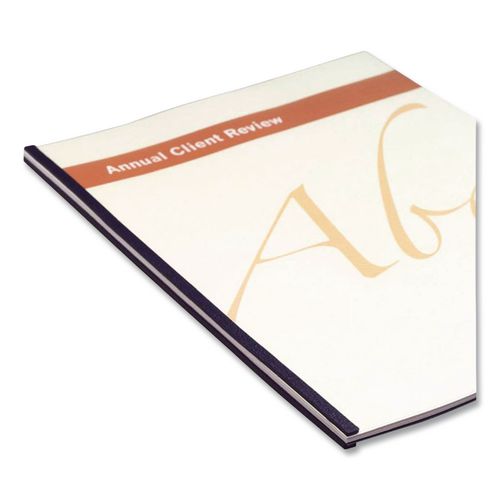 Image of GBC® 9741630P VeloBind Reclosable Spines for 11 x 8.5 Documents, 4 Pins, 1.25" (200-Sheet) Capacity, Black, 25/Pack