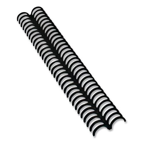 Image of GBC® 2514700 ProClick Easy Edit Spines for 11 x 8.5 Documents, 32 Rings, 0.31" (45-Sheet) Capacity, Black, 100/Box