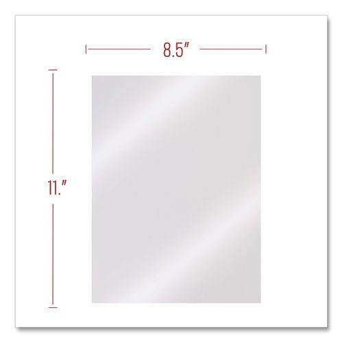 Image of GBC® 2020025 Clear View Pre-Punched Presentation Covers for Binding Systems, Plastic, Square Corners, 11 x 8.5, Clear, 100/Box