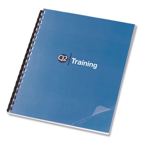 Image of GBC® 2020024 Clear View Pre-Punched Presentation Covers for Binding Systems, Plastic, Round Corners, 11.25 x 8.75, Clear, 100/Box