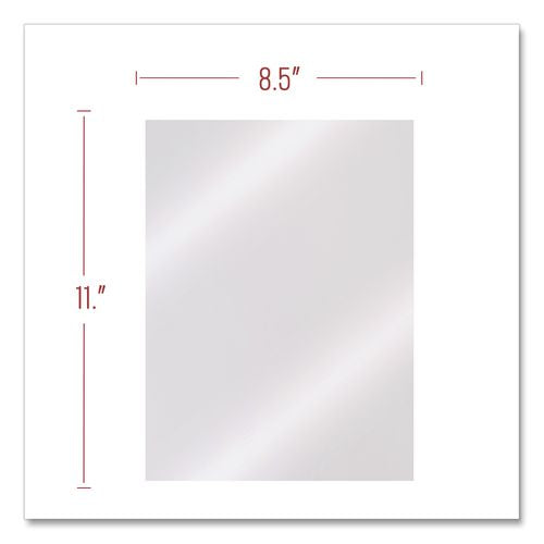 Image of GBC® 2020034P Clear View Presentation Covers for Binding Systems, Plastic, Square Corners, 11 x 8.5, Clear, 100/Box