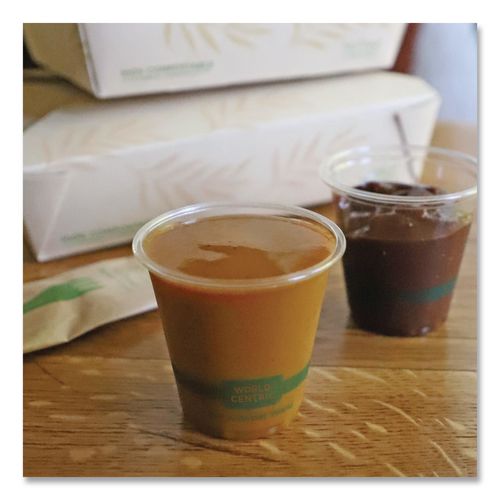 Image of World Centric® CP-CS-3 PLA Clear Portion Cups, 3 oz, Plastic, Clear, 2,500/Carton