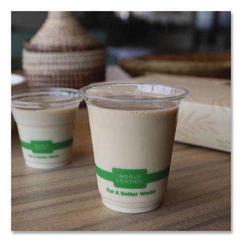 Image of World Centric® CP-CS-7 PLA Clear Cold Cups, 7 oz, Plastic, Clear, 2,000/Carton