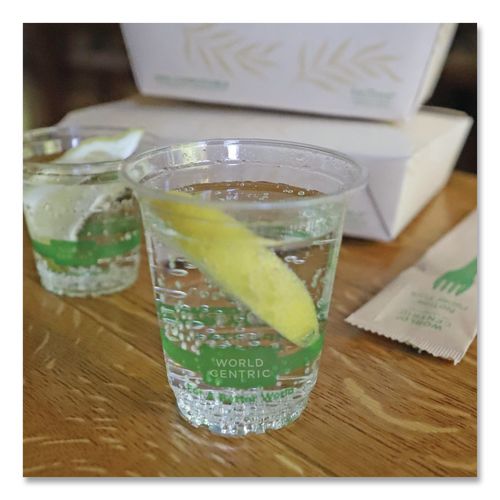 Image of World Centric® CP-CS-7 PLA Clear Cold Cups, 7 oz, Plastic, Clear, 2,000/Carton