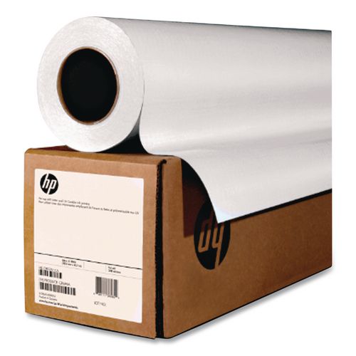 Image of HP Designjet Inkjet Large Format Paper, 7 Mil, 24" X 100 Ft, High-Gloss White