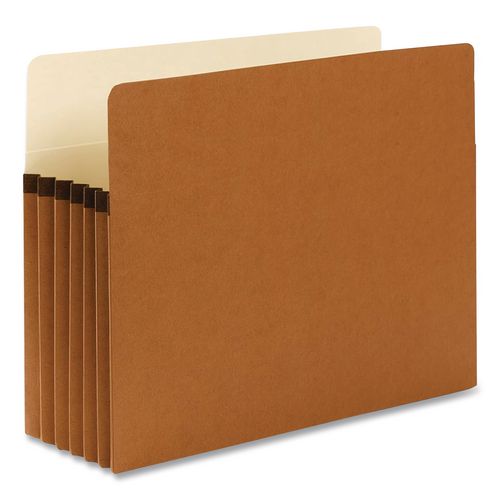 Image of Smead Redrope Drop Front File Pockets, 5.25" Expansion, Letter Size, Redrope, 50/box
