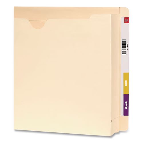 Image of Smead 76910 Heavyweight End Tab File Jacket With 2" Expansion, Straight Tab, Letter Size, Manila, 25/box