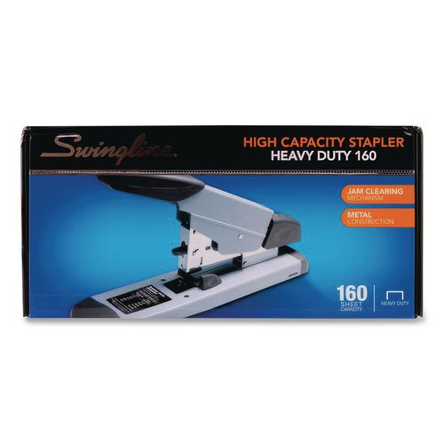 Image of Swingline® S7039002S Deluxe Heavy-Duty Stapler, 160-Sheet Capacity, Platinum