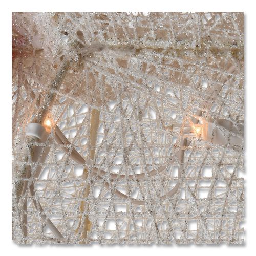 Image of National Tree Company® DF070114C Snowman Decoration, AC Powered, Cool White LED Lights, 13.5" x 27.5" x 48", White