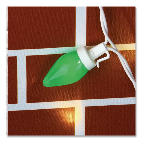 Image of National Tree Company® DF21070015L Pre-Lit Reindeer Stuck in Chimney Decoration, AC Powered, Blue/Green/Red/Yellow LED Lights, 12" x 33" x 47", Red