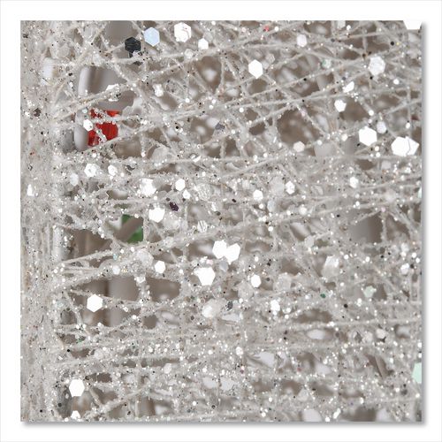 Image of National Tree Company® DF21210001L Trumpeting White Angel, AC Powered, Blue/Green/Red/Yellow LED Lights, 18" x 33" x 60", White