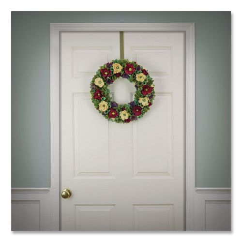 Image of National Tree Company® EG79B0027181 Red and Cream Floral Wreath, 18" x 18" x 3.93", Red