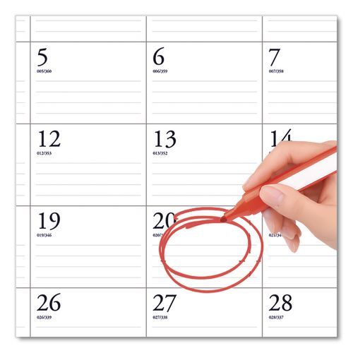Image of House of Doolittle Recycled Two-Color Monthly Desk Pad Calendar, 22 x 17, Perforated White/Blue/Gray Sheets, 12-Month (Jan-Dec): 2026