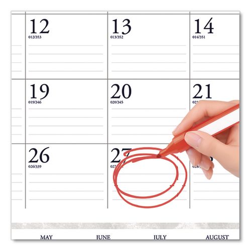 Image of House of Doolittle Recycled Two-Color Monthly Desk Pad Calendar with Notes Section, 22 x 17, Blue Binding/Corners, 12-Month (Jan-Dec): 2026