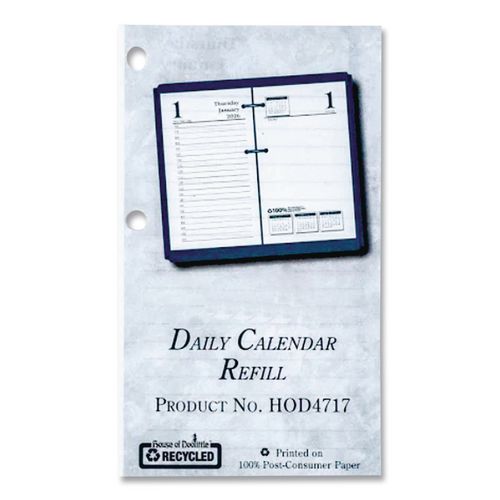 Image of House of Doolittle 4717 Economy Daily Desk Calendar Refill, 3.5 x 6, White Sheets, 12-Month (Jan to Dec): 2026