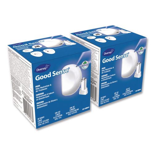 Image of Diversey 101109644 Good Sense Automatic Spray System, Fresh Scent, Yellow, 0.67 Oz Cartridge, 12/carton