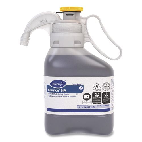 Image of Diversey 101106662 Glance NA Glass and Multi-Surface Cleaner SC, Unscented, 1.4 L SmartDose, 2/Carton