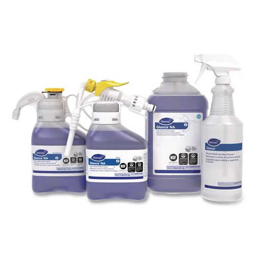 Image of Diversey 101106662 Glance NA Glass and Multi-Surface Cleaner SC, Unscented, 1.4 L SmartDose, 2/Carton