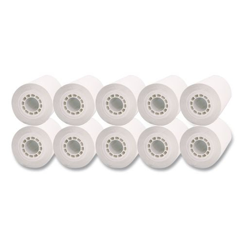 Image of Iconex 07906 Direct Thermal Printing Thermal Paper Rolls, 3.13" X 230 Ft, White, 10/pack