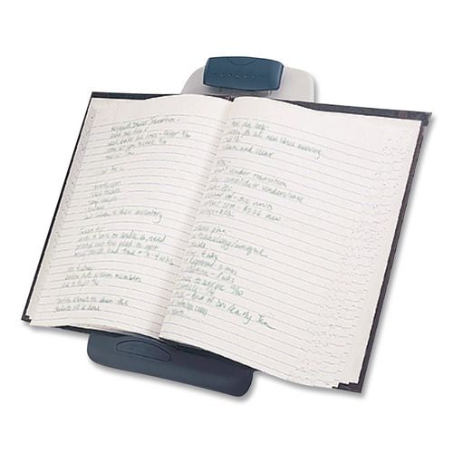 Image of Kensington® K62058US InSight Adjustable Book/Copyholder, Holds Up to 50 Legal Size Sheets, Metal, Midnight Blue/Gray