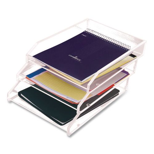 Image of Kantek Clear Acrylic Letter Tray, 1 Section, Letter Size Files, 10.6" x 13.9" x 2.5", Clear