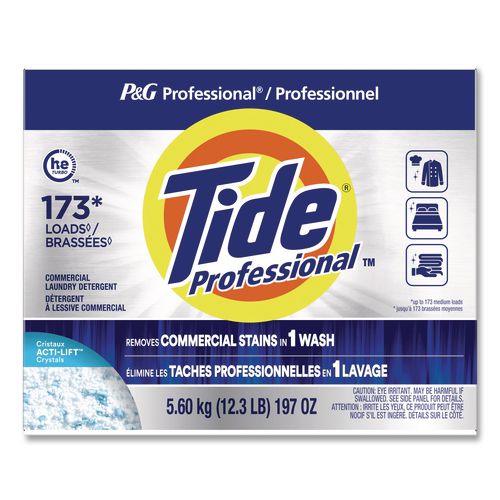 Image of Tide® PRO 80836424 Commercial Powder Laundry Detergent, HE Compatible, 173 Loads, 197 oz Box