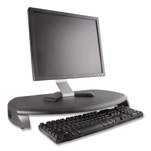 Image of Kantek Crt/lcd Stand With Keyboard Storage, 23" X 13.25" X 3", Black, Supports 80 Lbs