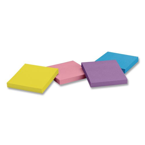 Image of Highland 6549-PUB Self-Stick Pop-up Notes, 3" x 3", Assorted Bright Colors, 100 Sheets/Pad, 12 Pads/Pack
