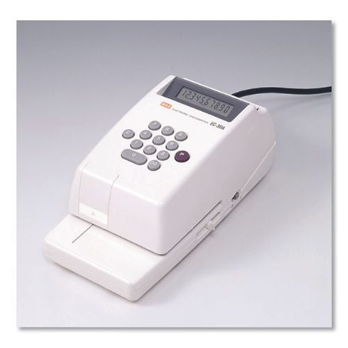 Image of MAX Electronic Checkwriter, 10-Digit, 4.38 x 9.13 x 3.75