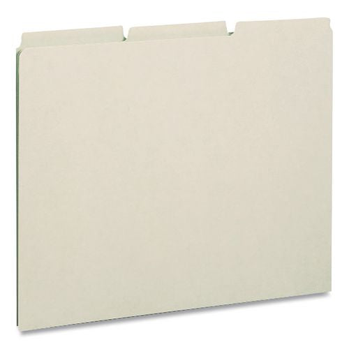 Image of Smead 52334 Recycled Blank Top Tab File Guides, 1/3-Cut Top Tab, Blank, 8.5 X 14, Green, 50/box