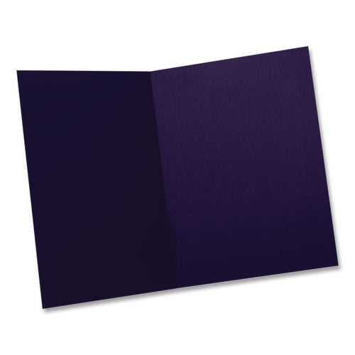 Image of Oxford 04162 Monogram Executive Twin Pocket Folders, Accommodates (80) 11 x 8.5 Sheets, Blue/Gold, 4/Pack