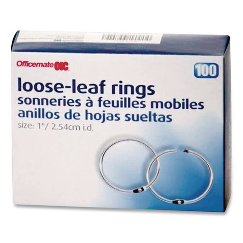 Image of Officemate Book Rings, 1" Diameter, 100/box