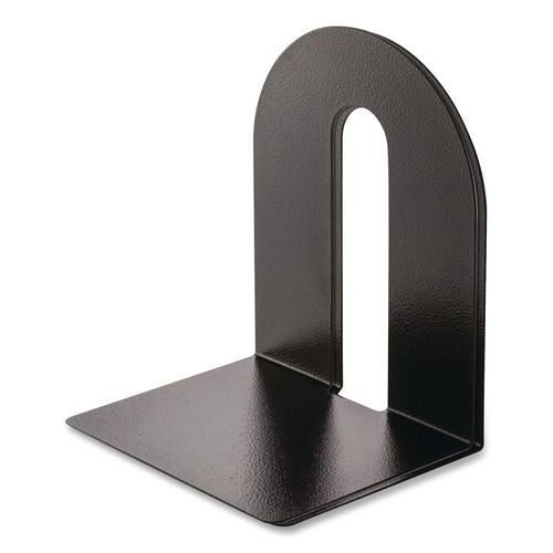 Image of Officemate 93142 Heavy Duty Bookends, Nonskid Base, 8 x 8 x 10, Steel, Black, Pair