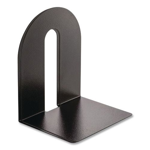 Image of Officemate 93142 Heavy Duty Bookends, Nonskid Base, 8 x 8 x 10, Steel, Black, Pair