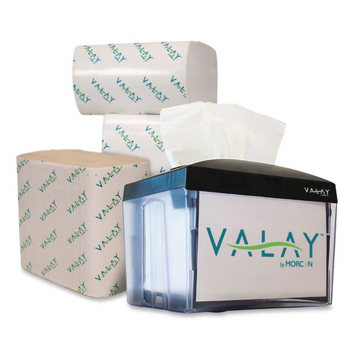 Image of Morcon Tissue Valay Table Top Napkin Dispenser, 6 x 6.5 x 8, Black