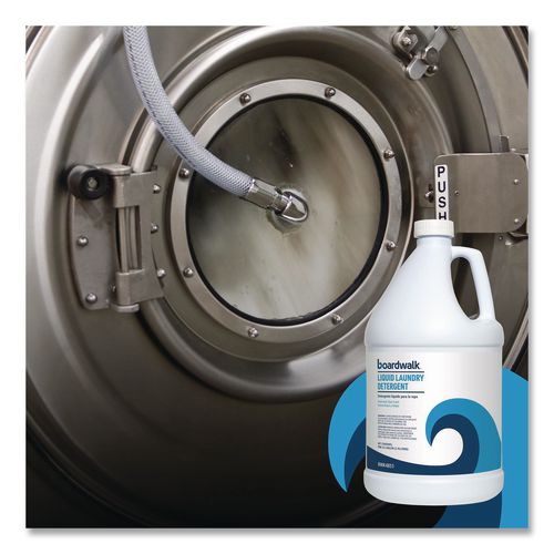 Image of Boardwalk® BWK4851 Liquid Laundry Detergent, Fresh and Clean Scent, 1 gal Bottle, 4/Carton