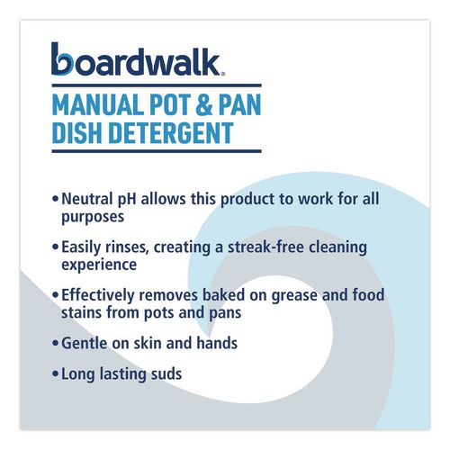 Image of Boardwalk® BWK4858 Manual Pot and Pan Dish Detergent, Fresh Breeze Scent, 5 gal Pail