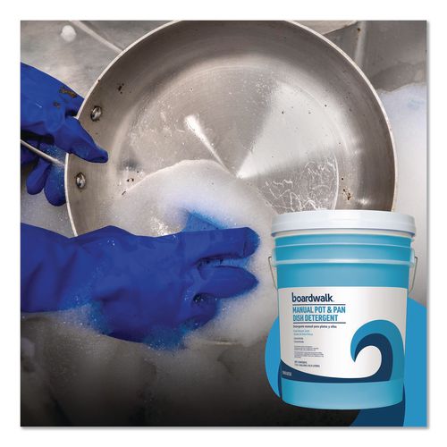 Image of Boardwalk® BWK4858 Manual Pot and Pan Dish Detergent, Fresh Breeze Scent, 5 gal Pail
