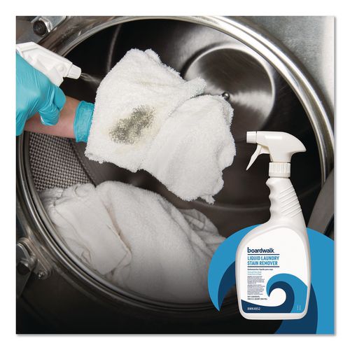 Image of Boardwalk® BWK4852 Liquid Laundry Stain Remover, Fresh and Clean Scent, 32 oz Bottle, 6/Carton