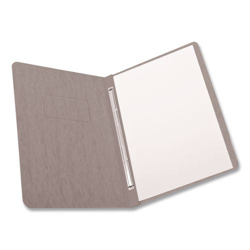 Image of Oxford Heavyweight Pressguard And Pressboard Report Cover W/ Reinforced Side-Hinge, 2-Prong Metal Fastener, 3" Cap, 8.5 X 11, Gray