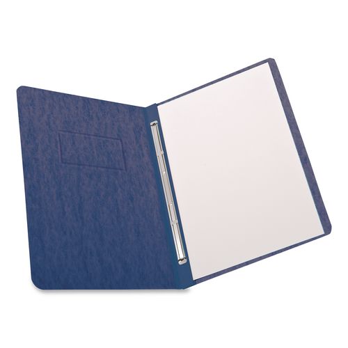 Image of Oxford Heavyweight Pressguard And Pressboard Report Cover W/ Reinforced Side Hinge, 2-Prong Fastener, 3" Cap, 8.5 X 11, Dark Blue