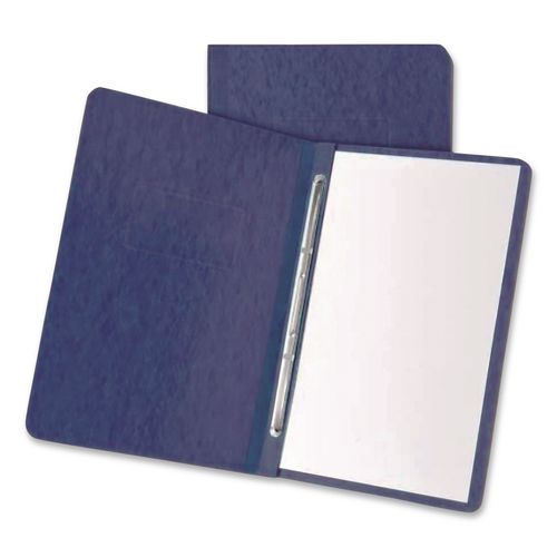 Image of Oxford Heavyweight Pressguard And Pressboard Report Cover W/ Reinforced Side Hinge, 2-Prong Fastener, 3" Cap, 8.5 X 11, Dark Blue