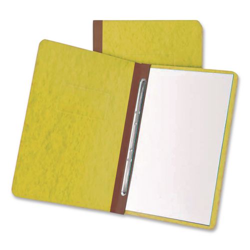 Image of Oxford Heavyweight Pressguard And Pressboard Report Cover W/ Reinforced Side Hinge, 2-Prong Metal Fastener, 3" Cap, 8.5 X 11, Yellow
