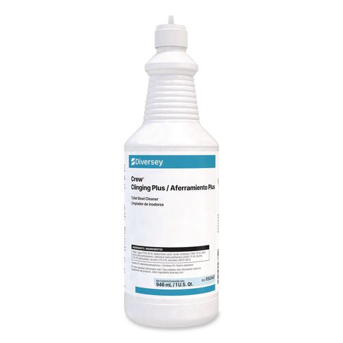 Image of Diversey 9302467 Crew Clinging Plus Toilet Bowl Cleaner, Characteristic Scent, 32 oz Bottle, 12/Carton
